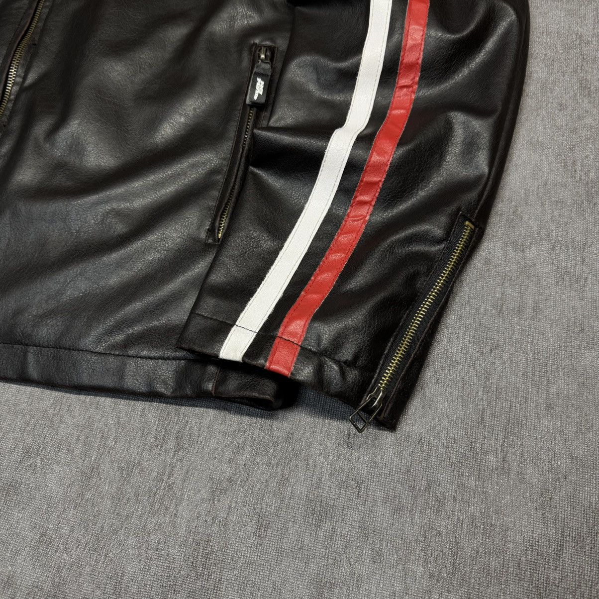 No Fear × Vintage Vintage leather jacket No Fear Racing retro 90s Size US M / EU 48-50 / 2 - 7 Thumbnail