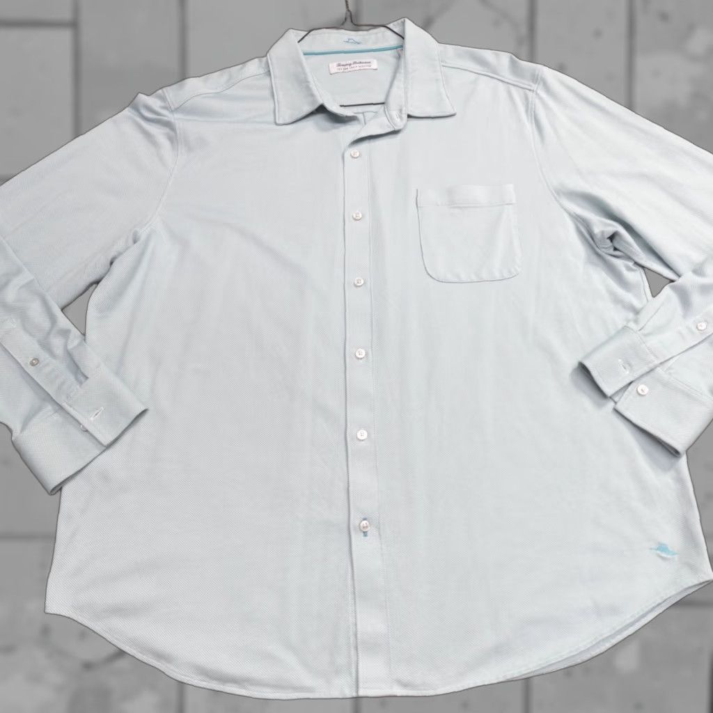 Tommy Bahama Tommy Bahama Shirt 2XL Blue San Lucio Stretch Island Zone Button-Up Collared Long Sleeve Casual Travel Mens Size US XXL / EU 58 / 5 - 1 Thumbnail