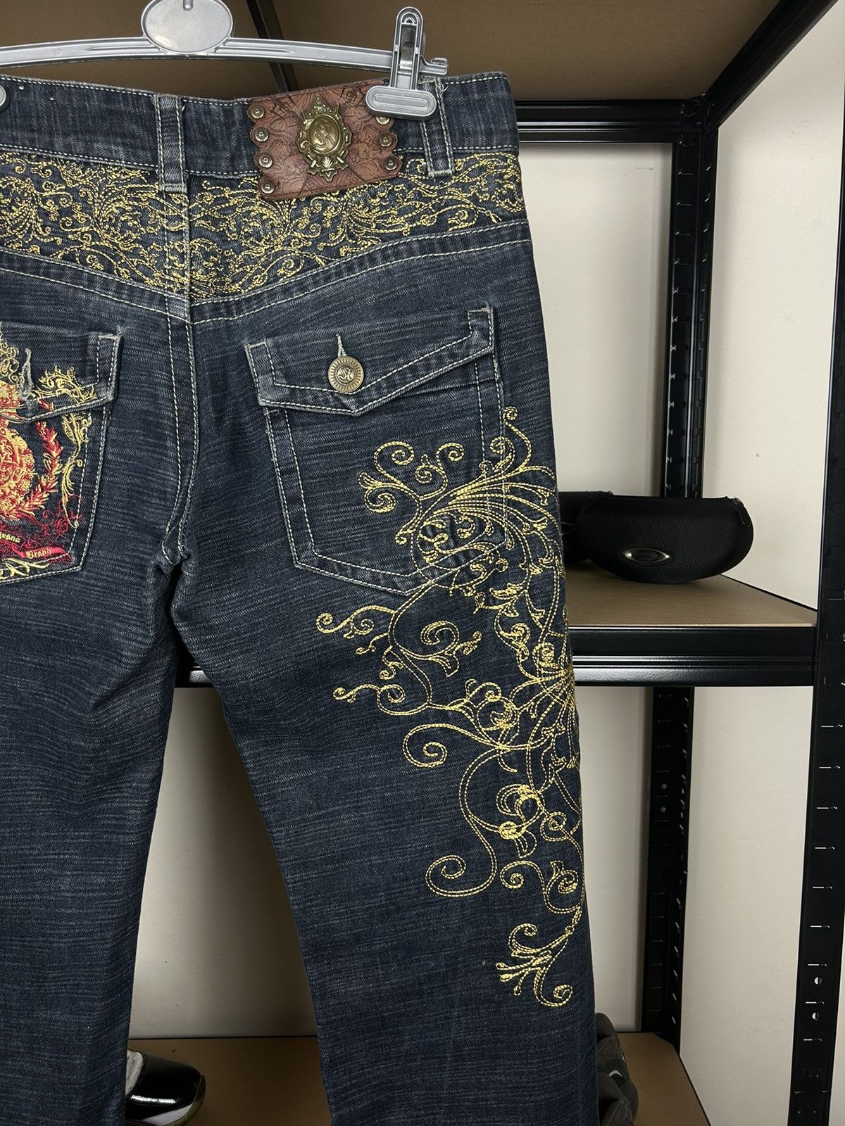 Japanese Brand × Vintage KANJI koi embroidered and printed japanese jeans Size US 32 / EU 48 - 3 Thumbnail