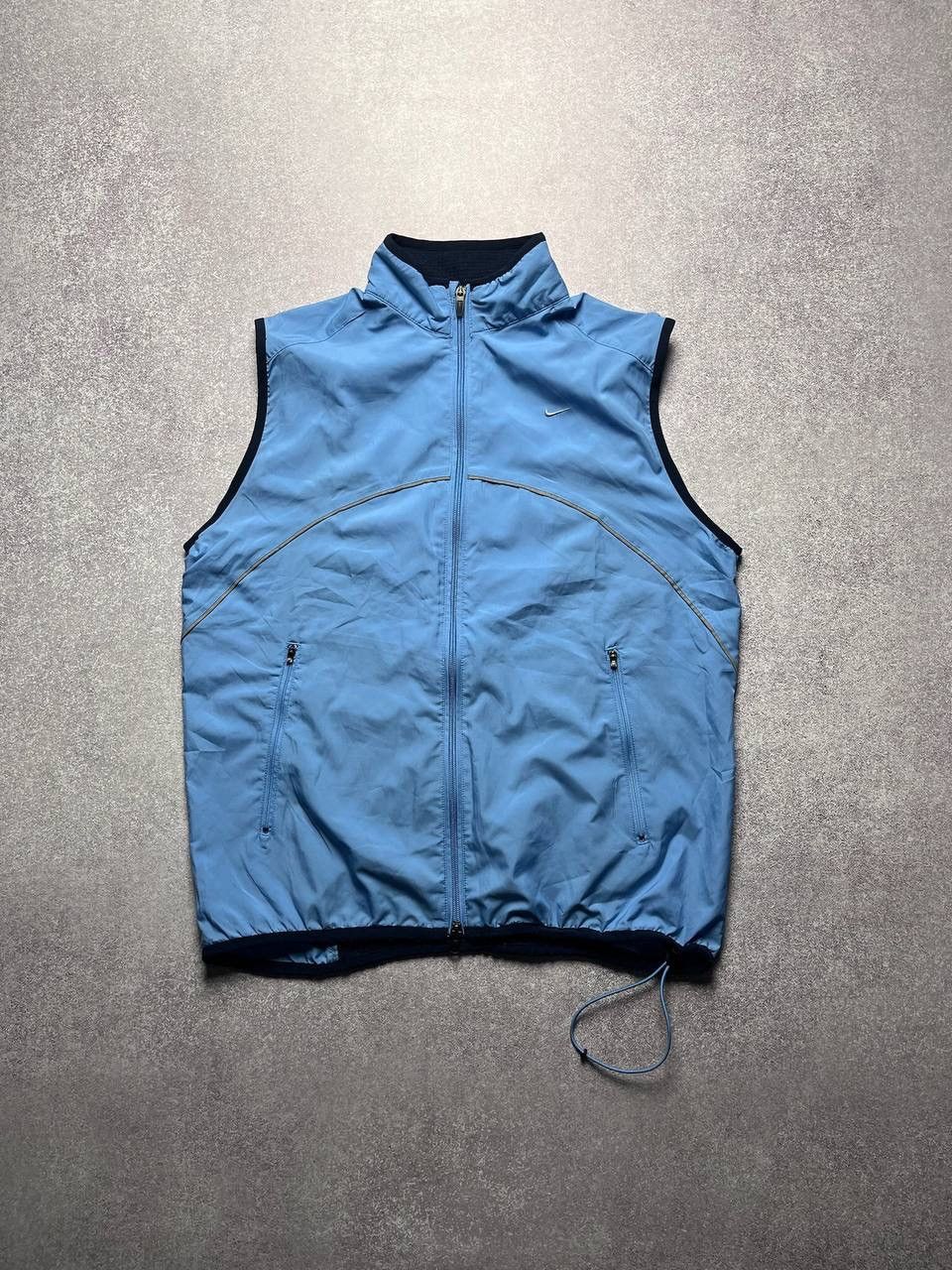 Nike × Vintage Vintage Nike Swoosh Baby Blue Nylon Vest L Size US L / EU 52-54 / 3 - 2 Thumbnail