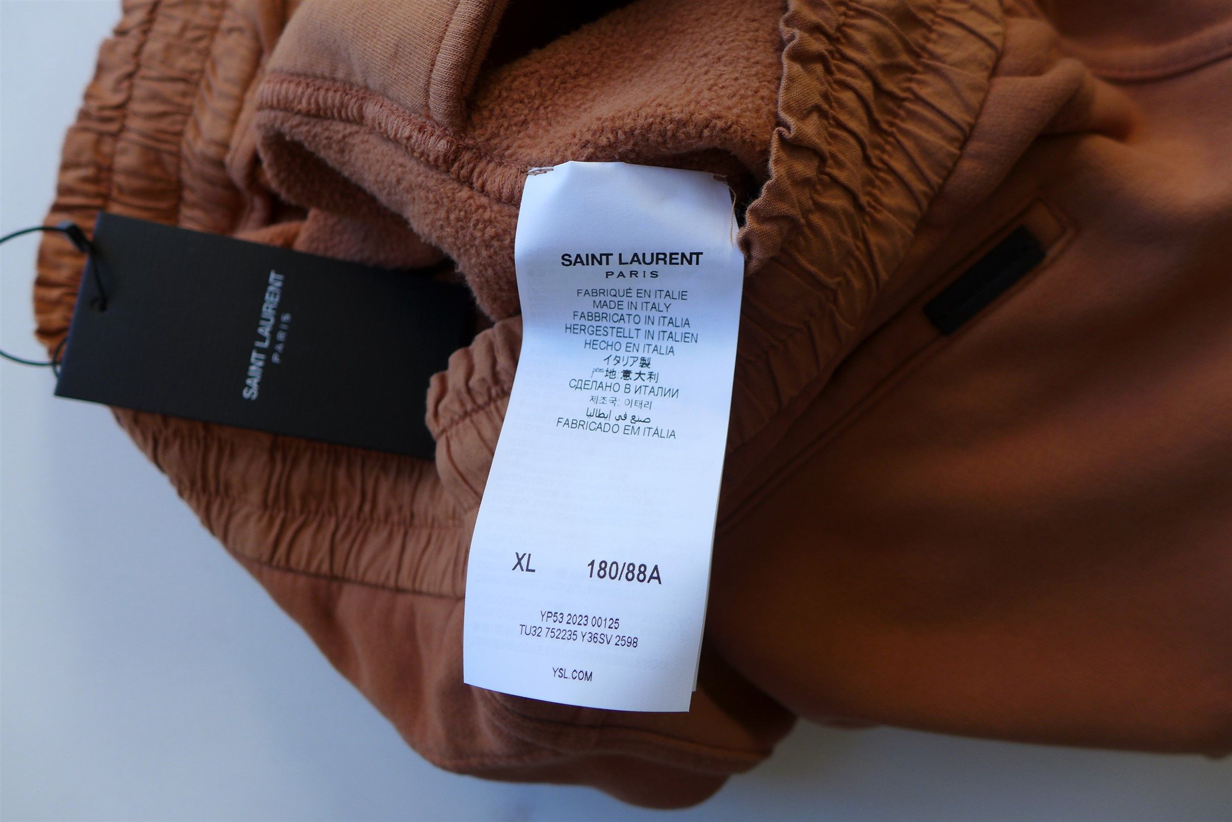 Saint Laurent Paris Saint Laurent Sweatpants -- Macchiato Blanchi Cotton Jersey Size US 36 / EU 52 - 17 Thumbnail