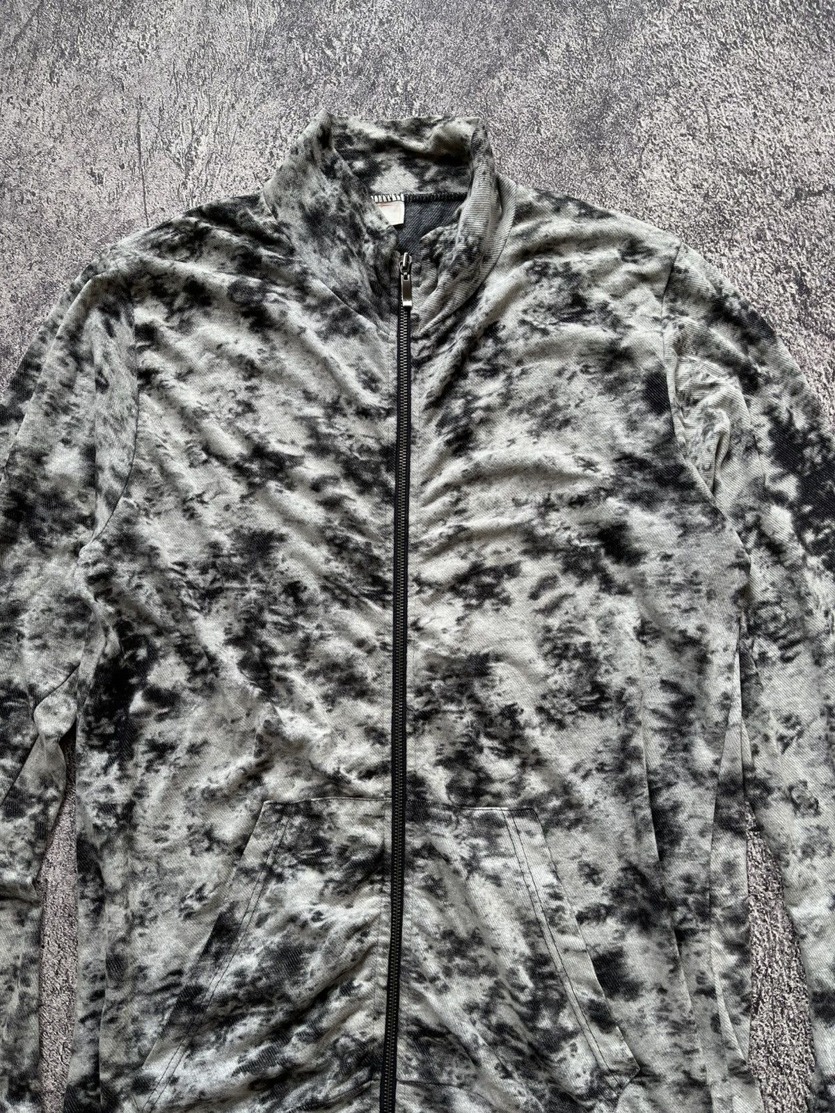 Japanese Brand Y2K Unknow Brand acid wash grunge zip cotton bomber Size US XL / EU 56 / 4 - 3 Thumbnail