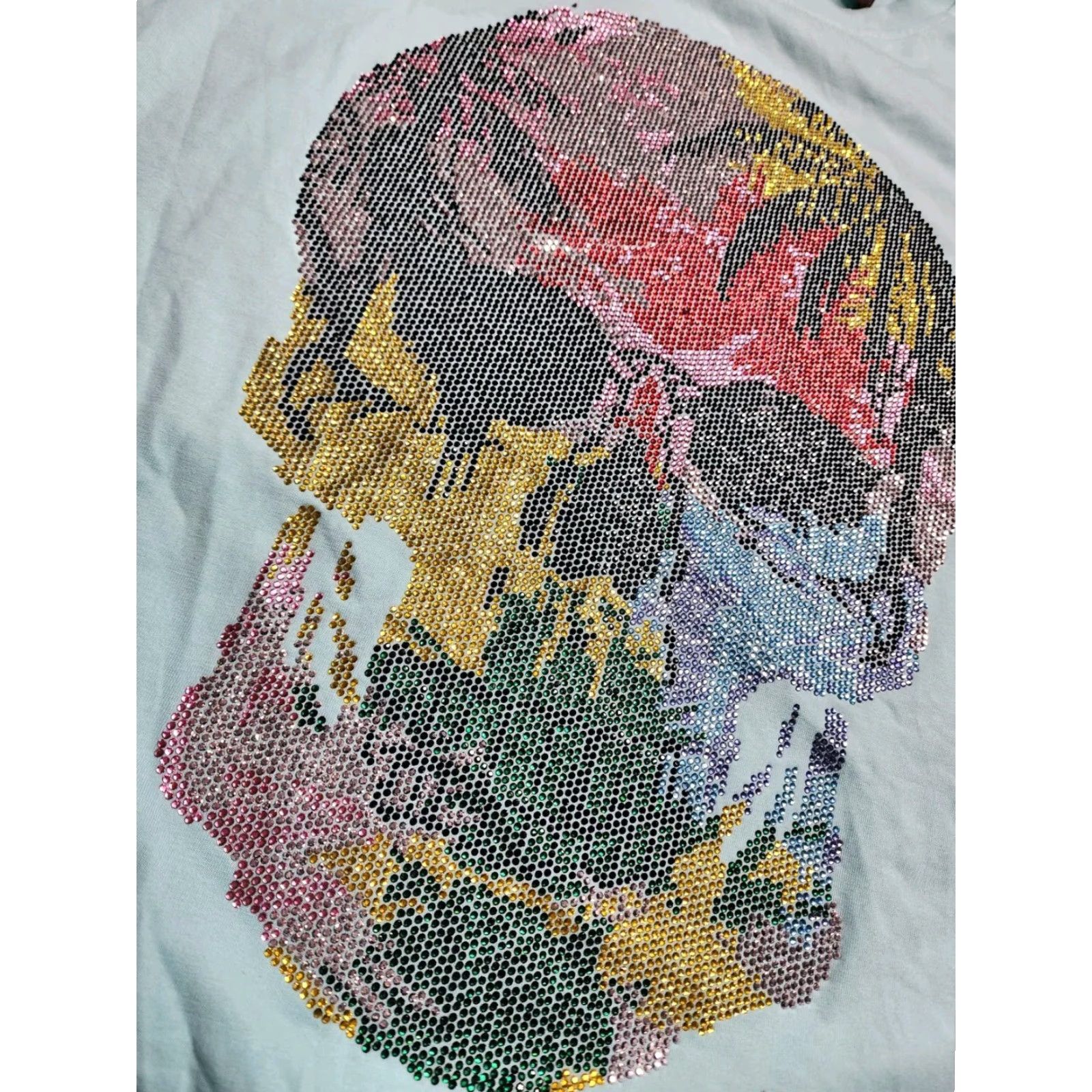 Vintage Eternity Shirt Mens XL Rhinestone Skull Double Sided Paradise Streetwear Size US XL / EU 56 / 4 - 2 Thumbnail