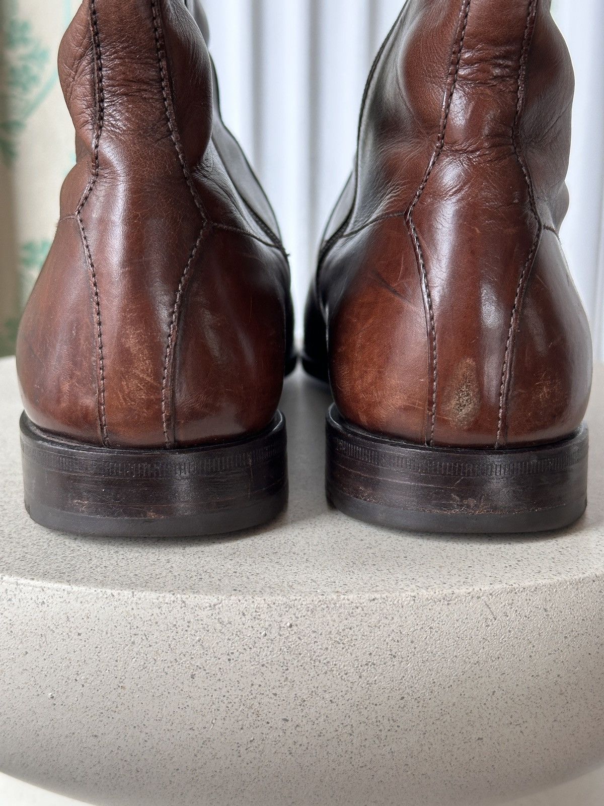Prada PRADA Zip Brown Leather Perforation Boots Size: 8,5 / 42,5 Size US 8.5 / EU 41-42 - 12 Thumbnail