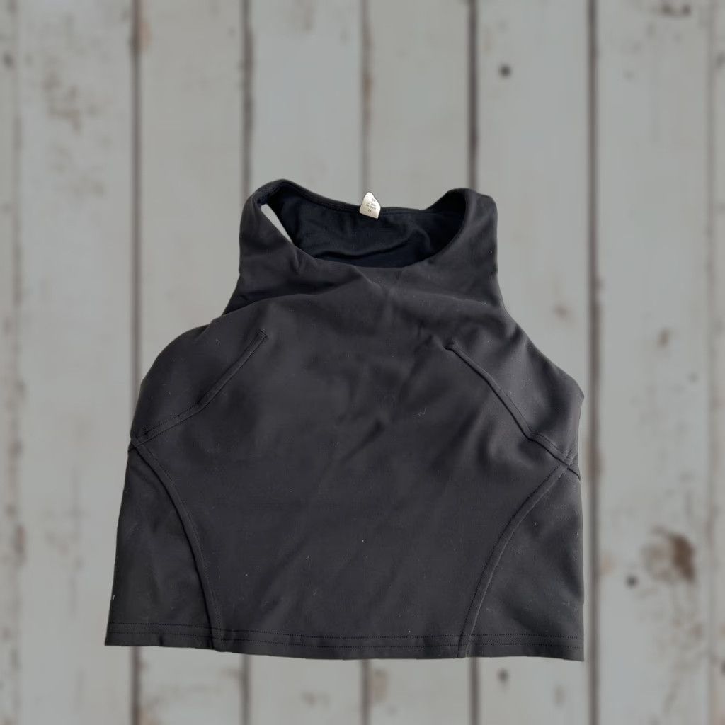 Lululemon Lululemon Align High Neck Tank Top Womens Size 4 Black Built-In Bra Gym Workout Activewear Vest?CTION Size S / US 4 / IT 40 - 1 Thumbnail