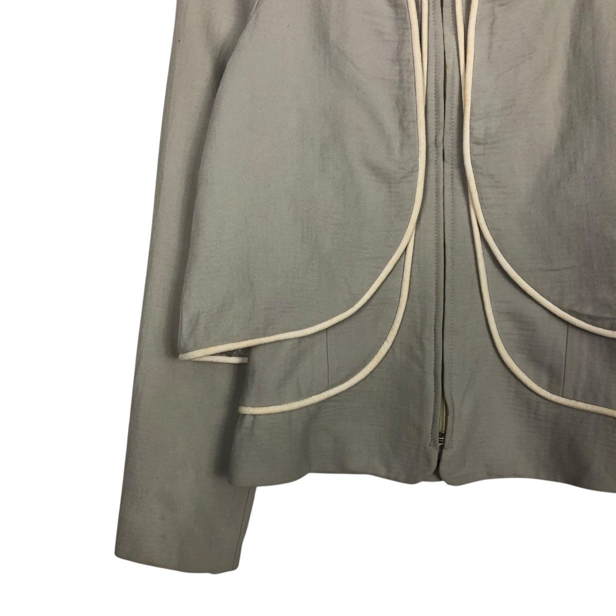 Hussein Chalayan 🔥CROPPED DOUBLE LAYER DESIGN JACKET HUSSEIN CHALAYAN Size M / US 6-8 / IT 42-44 - 6 Thumbnail