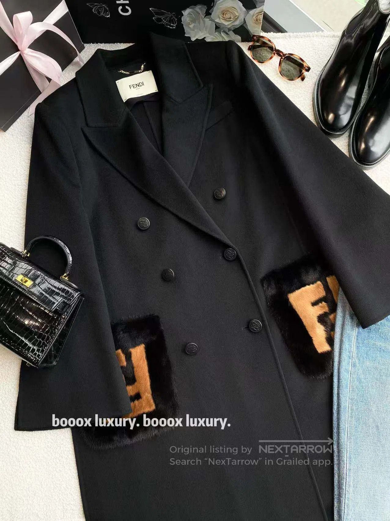 Fendi Fendi Long coat with pocket mink fur| Size XS / US 0-2 / IT 36-38 - 1 Thumbnail