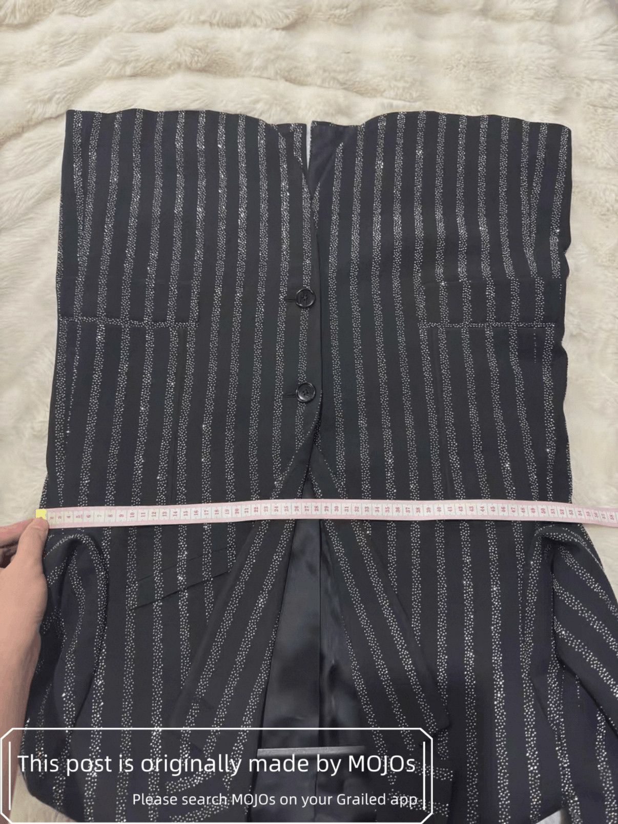 Celine Sz 46 Celine Crystal Stripe Blazer Jacket mojos132426 Size US S / EU 44-46 / 1 - 4 Thumbnail