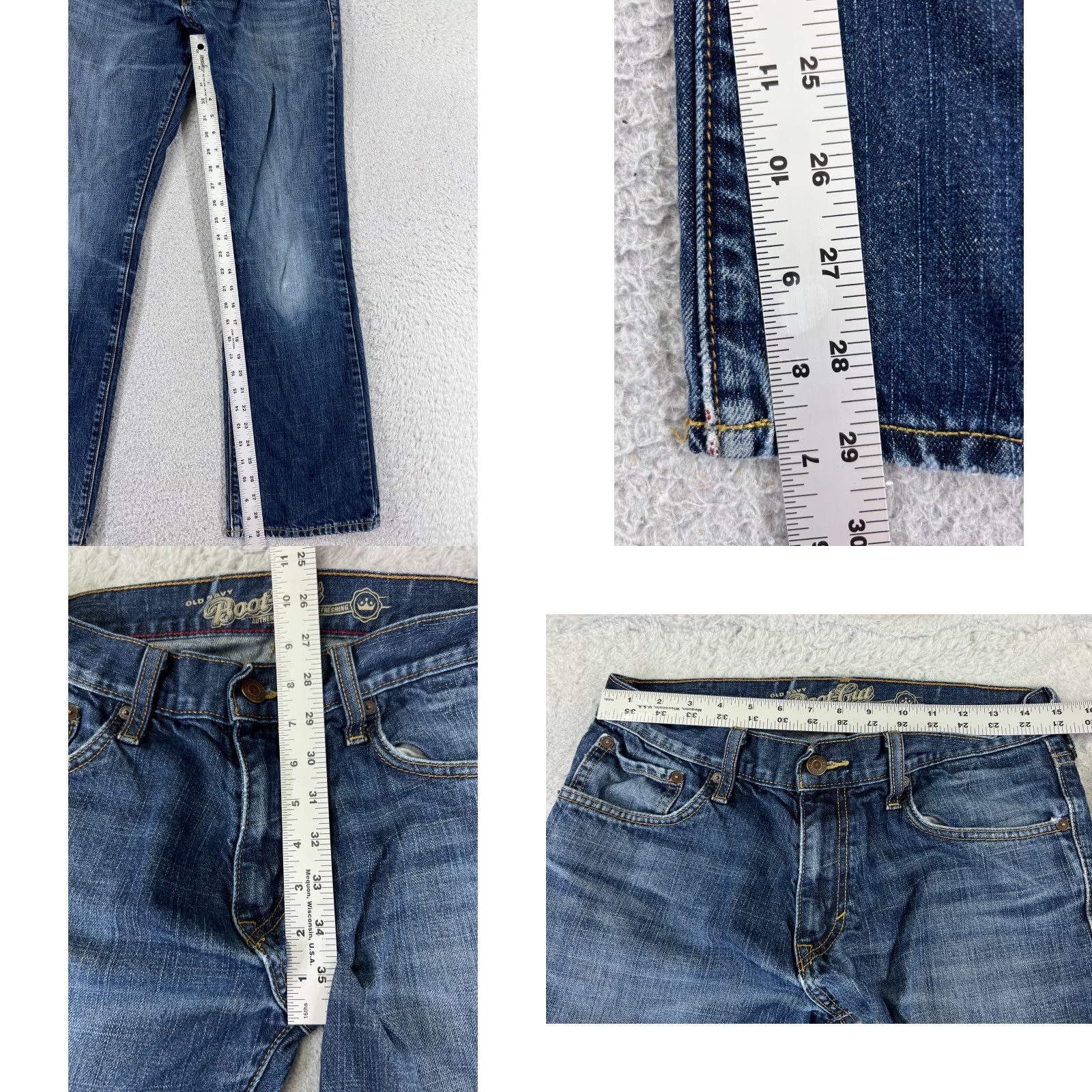 Old Navy Old Navy Jeans Bootcut 32x29 Blue Denim Distressed 100% Cotton 5-Pocket Regular Women’s Pants Size US 32 / EU 48 - 8 Thumbnail