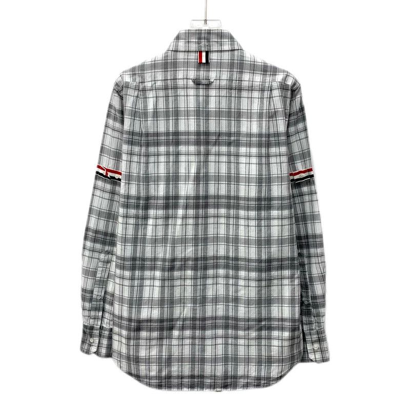 Thom Browne Thom Browne Gray striped cotton lapel single-breasted long- Size US S / EU 44-46 / 1 - 2 Thumbnail