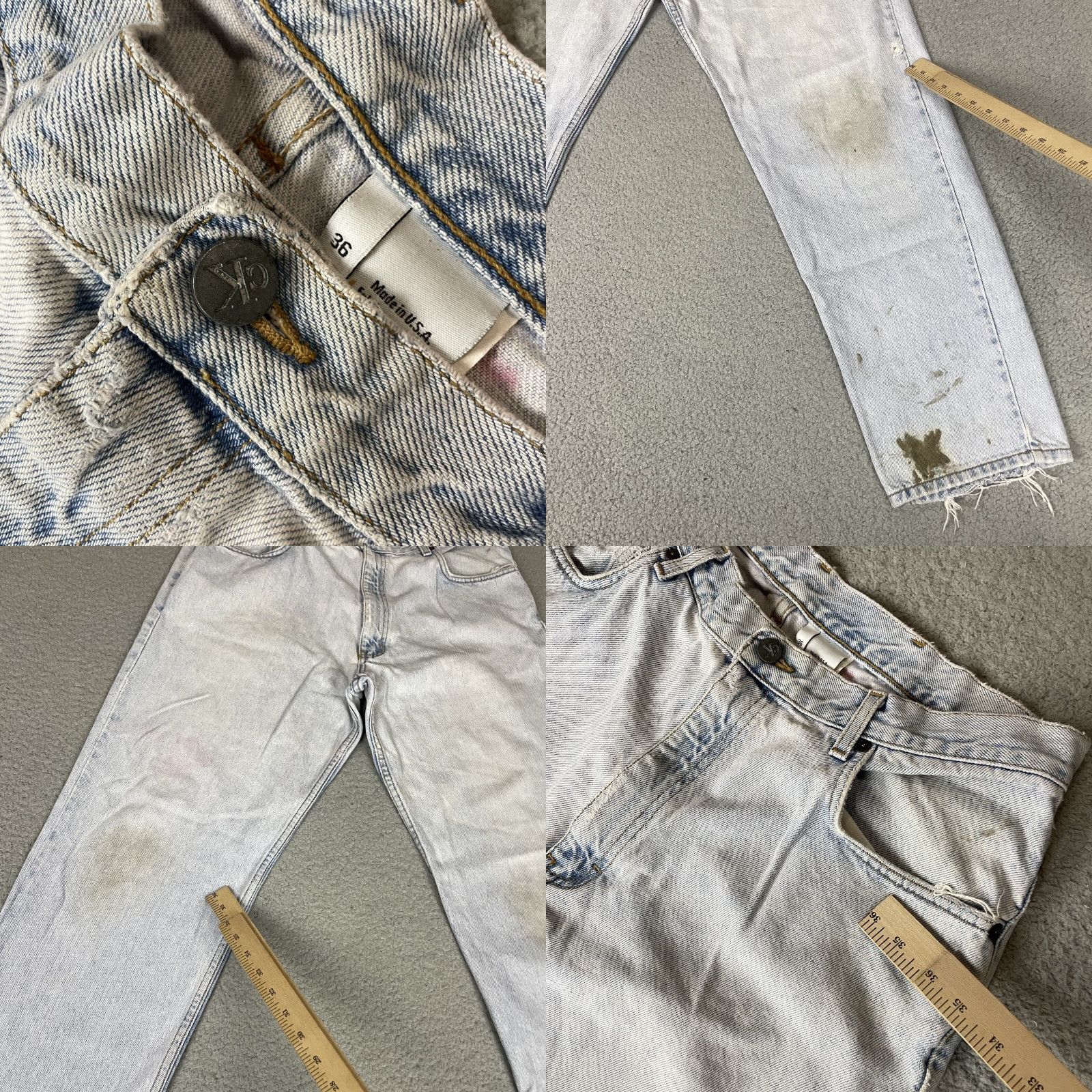 Calvin Klein VINTAGE Calvin Klein Jeans Men 36 Easy Fit USA Made Distressed 5 Pocket Straight Size US 36 / EU 52 - 10 Thumbnail