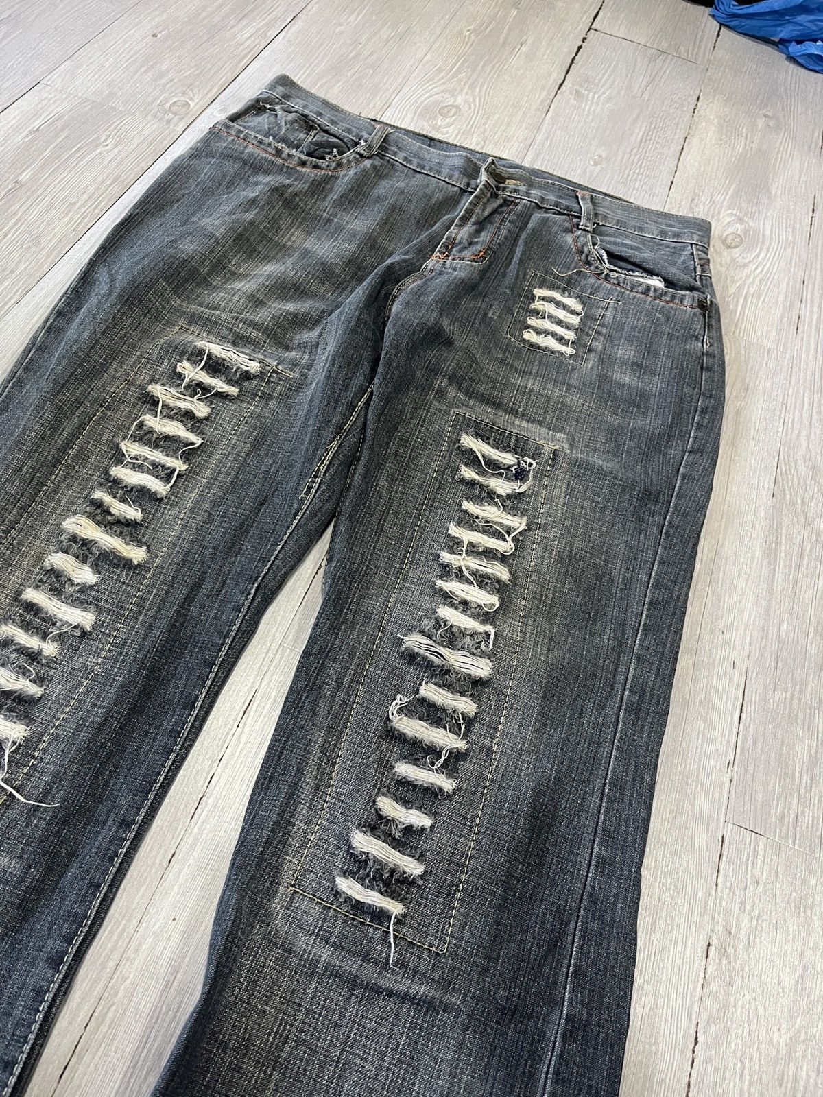 Japanese Brand Distressed denim Size US 36 / EU 52 - 3 Thumbnail