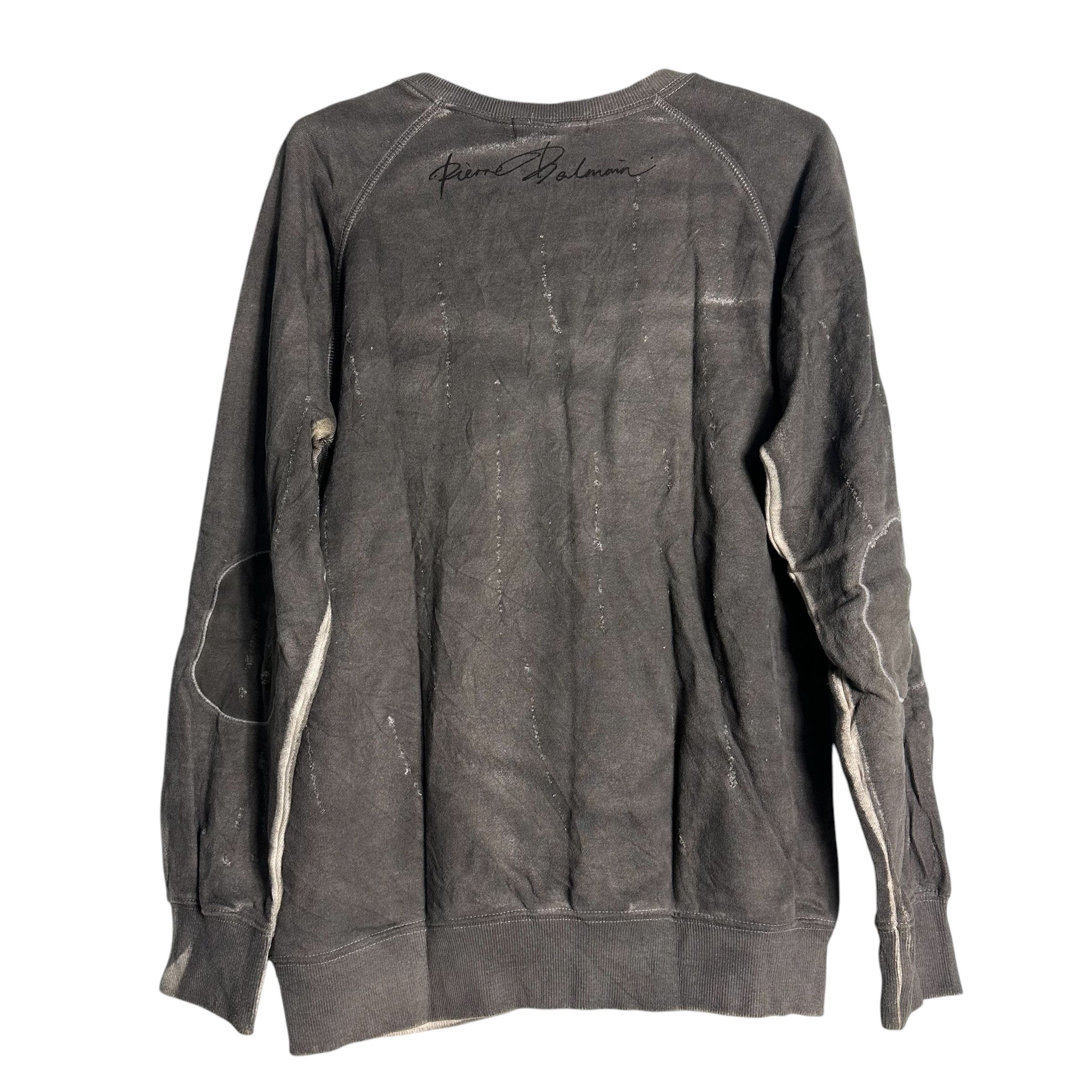 Pierre Balmain 🔥RARE🔥Vintage Pierre Balmain Distress Design Sweatshirt Size US L / EU 52-54 / 3 - 4 Thumbnail