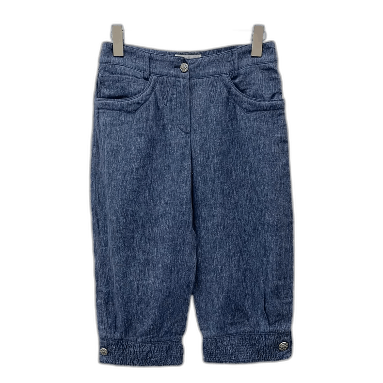 Chanel Chanel Blue Linen Casual Capri Pants Size 34" / US 12 / IT 48 - 1 Thumbnail