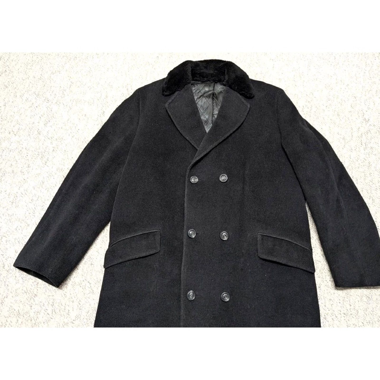 Doublet VINTAGE Alexandre double breasted COAT Men's 2XL Black Wool Mouton collar Overcoat Size US XXL / EU 58 / 5 - 3 Thumbnail