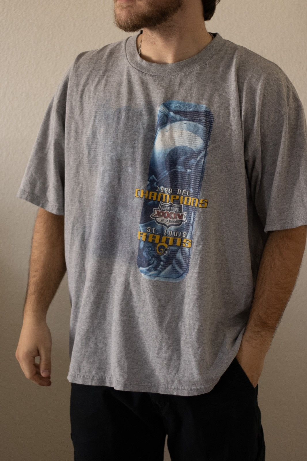 Lee × Vintage Vintage 2000 Rams Super Bowl Tee Size US XXL / EU 58 / 5 - 1 Thumbnail