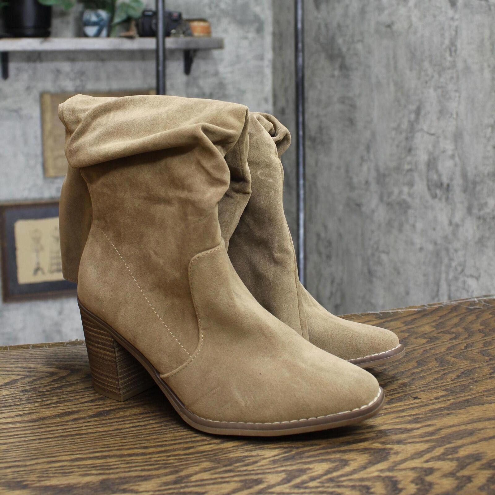 Designer Universal Thread Dress Boots 88098579 Taupe Brown 8.5M Size US 8.5 / IT 38.5 - 2 Thumbnail