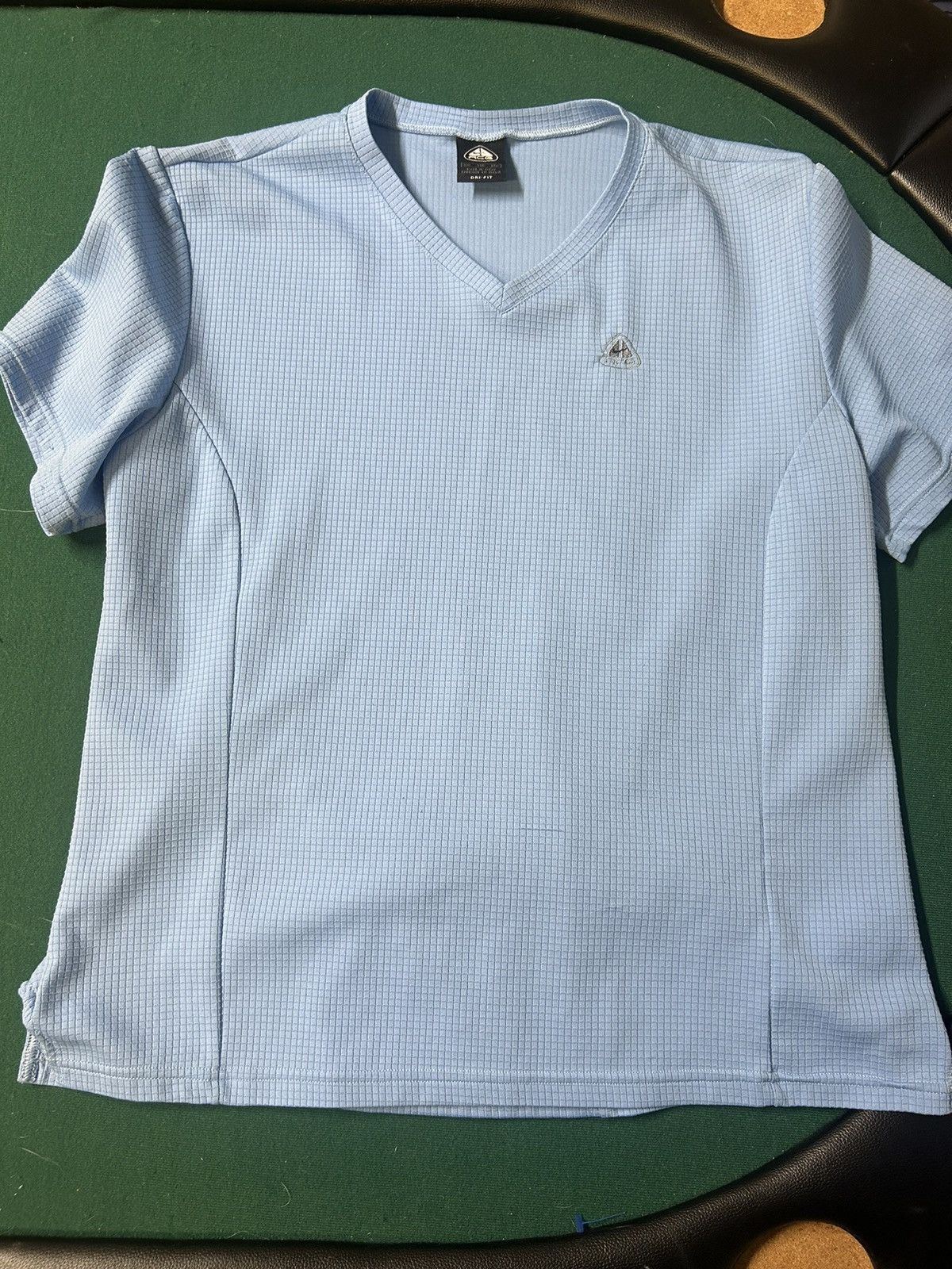 Nike ACG Nike ACG Dri-Fit Light Blue Grid Waffle Shirt Size US XXL / EU 58 / 5 - 1 Thumbnail