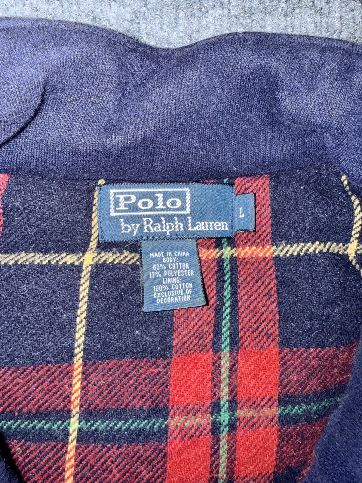 Polo Ralph Lauren Vintage Polo RL Navy Puffer Vest w/ Plaid Lining Size US L / EU 52-54 / 3 - 3 Thumbnail