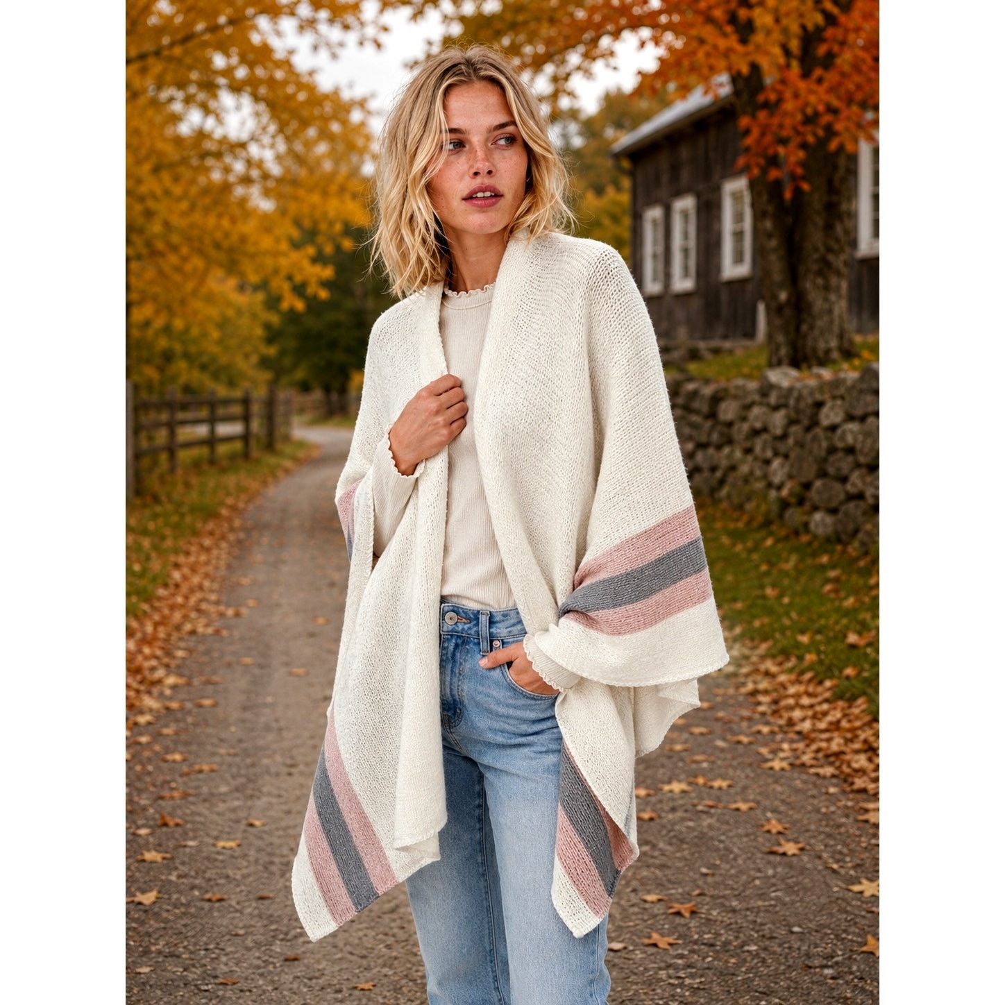 Steve Madden Steve Madden Kimono Shawl Poncho w/Pastel Pink/Purple XL Size XL / US 12-14 / IT 48-50 - 1 Thumbnail