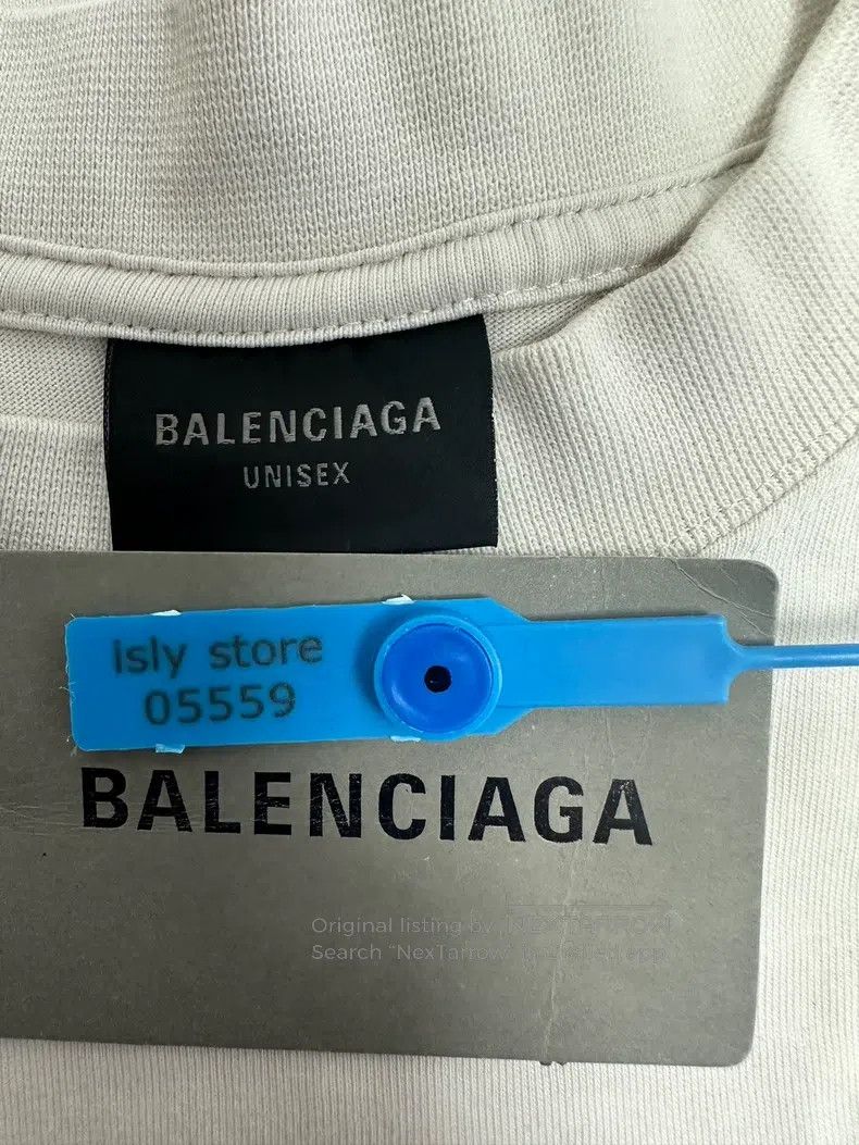 Balenciaga Balenciaga Logo Embroidered Solid Color Round Neck T-Shirt Size US XXS / EU 40 - 4 Thumbnail