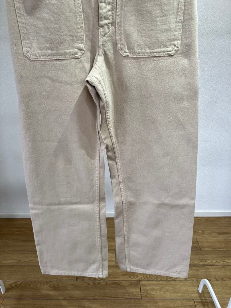 Lemaire LEMAIRE Pocket Design Denim Pants Ivory 46 Size US 29 - 4 Thumbnail