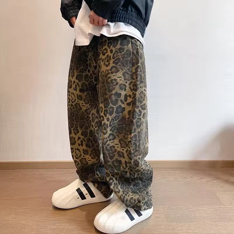 Jean Wide Leg Leopard Print Denim - Baggy Skate Style -Brand New Size US 30 / EU 46 - 4 Thumbnail
