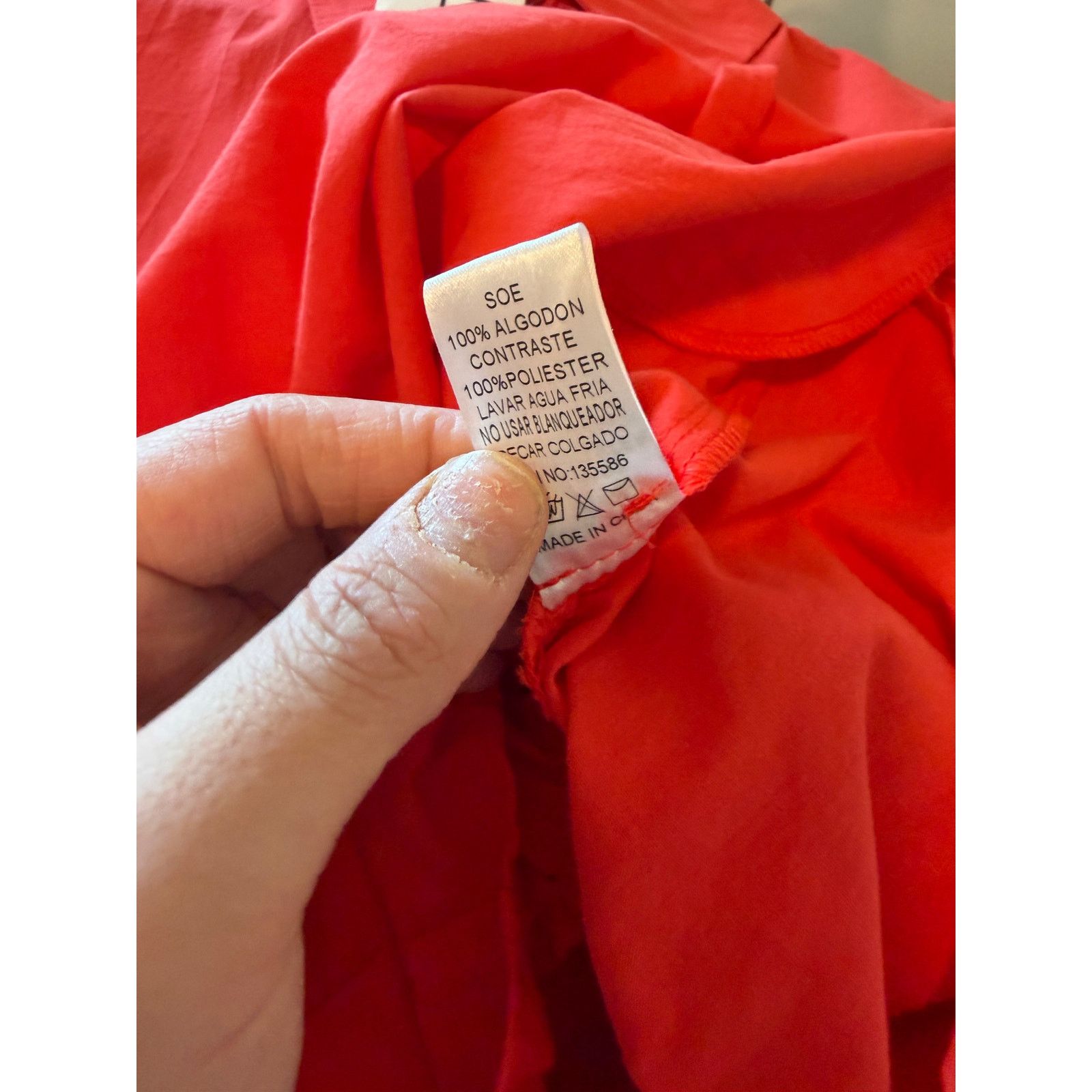 Other MainStrip Red Short Puff Sleeve Collar Button Up Romper Size 24" / US 00 / IT 34 - 10 Thumbnail