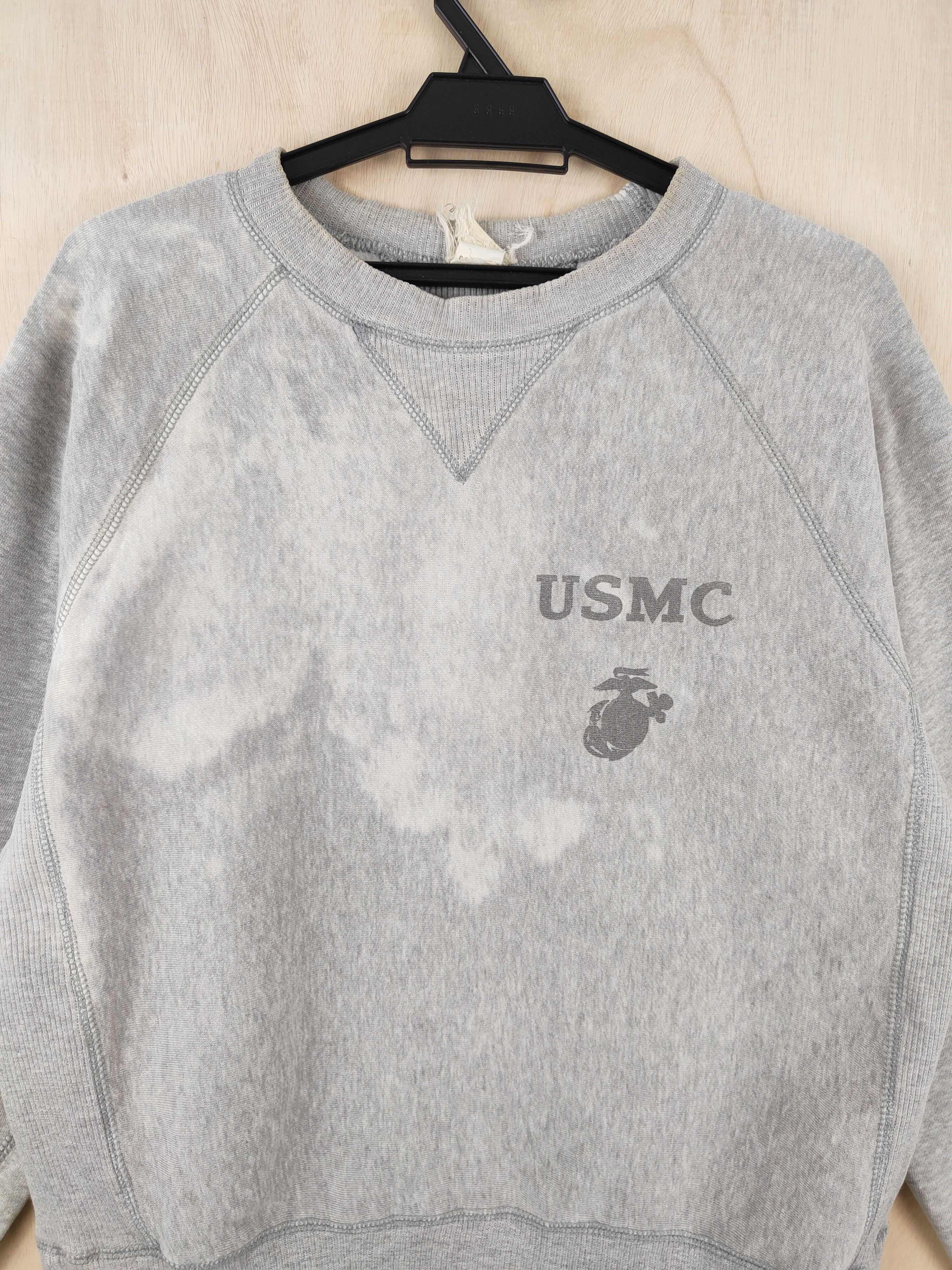 Vintage 50-50 USMC Marine Corp vintage Gray Faded Sweatshirts #S2463 Size US M / EU 48-50 / 2 - 2 Thumbnail