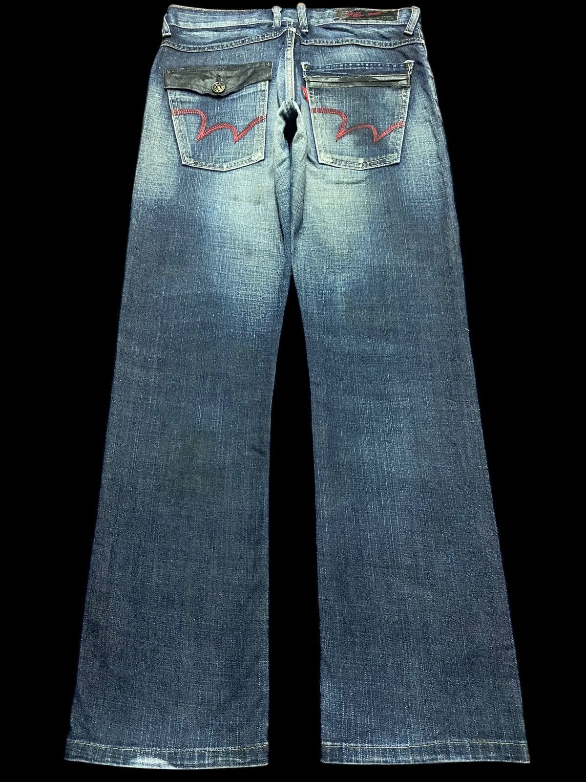 Edwin Vintage Edwin Edge Blue Wash Whisker Loose Jeans Size US 32 / EU 48 - 2 Thumbnail