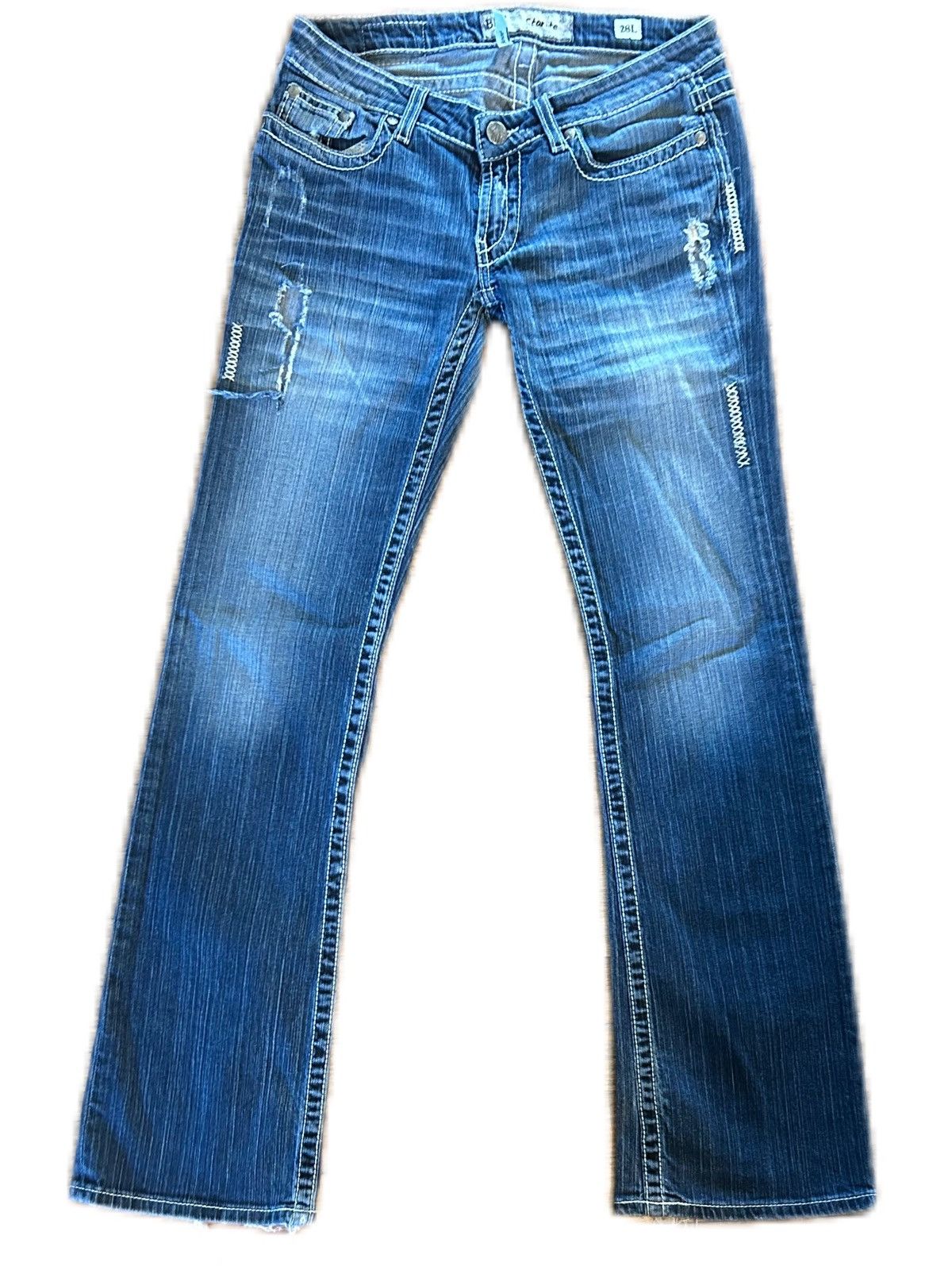 Vintage Vintage BKE Distressed Flares Size 27" / US 4 / IT 40 - 1 Thumbnail