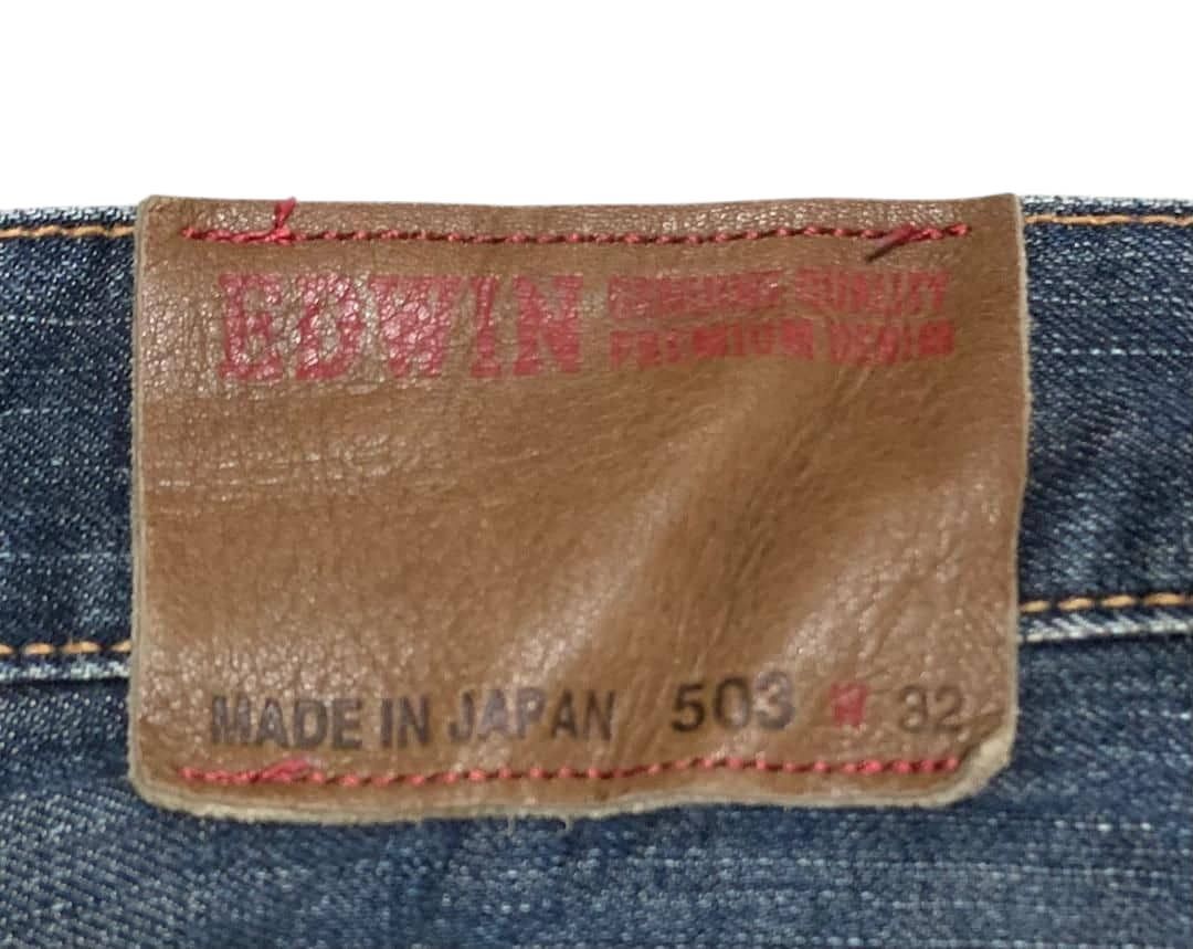 Edwin Vintage Edwin 503 Straight Blue Jeans Size US 33 - 7 Thumbnail