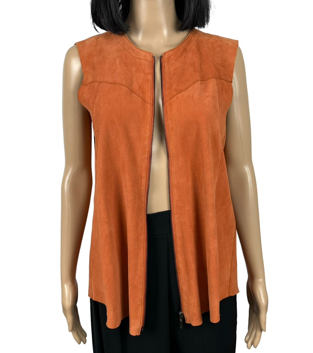 Designer × Genuine Leather Cigno Nero Genuine Leather Soft Nubuck Vest size 38 Size XS / US 0-2 / IT 36-38 - 8 Thumbnail