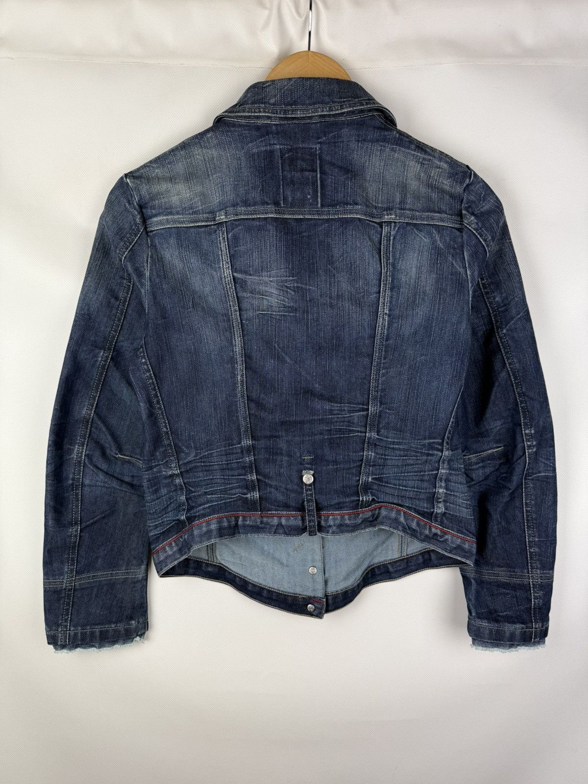 Marithe + Francois Girbaud × Vintage Marithe Francois Girbaud Vintage Avant-garde Denim Jacket Size S / US 4 / IT 40 - 13 Thumbnail