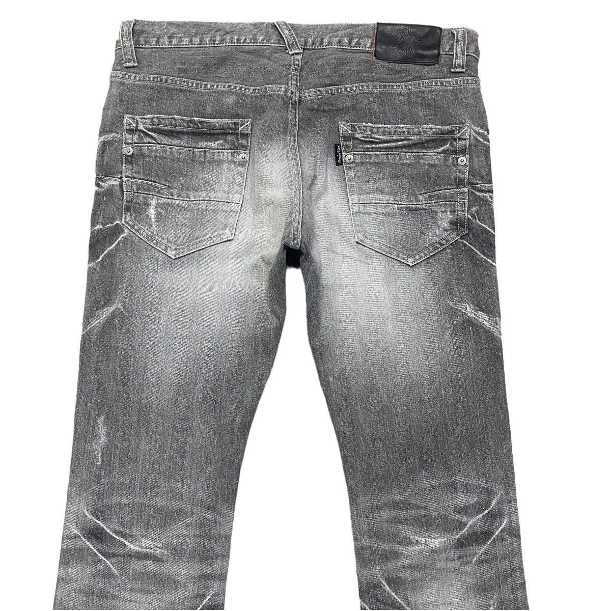 Tornado Mart Tornado Mart Bullet Hole Denim Flare Jeans Size US 33 - 11 Thumbnail