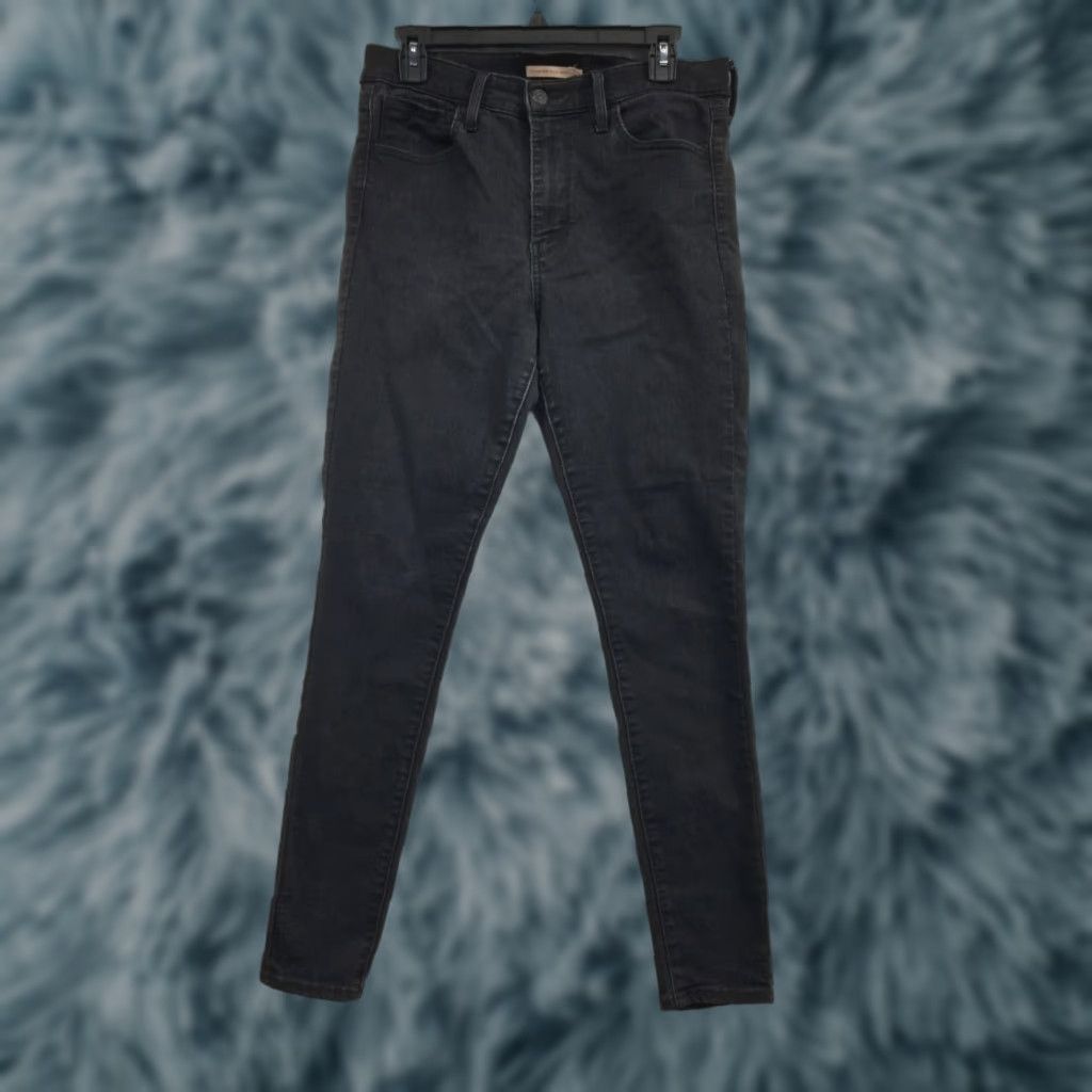 Levi's Levi's Jeans Womens 31 Black 720 High Rise Skinny Denim Dark Black 5-Pocket Modern Womens Jeans Size 24" / US 00 / IT 34 - 1 Thumbnail