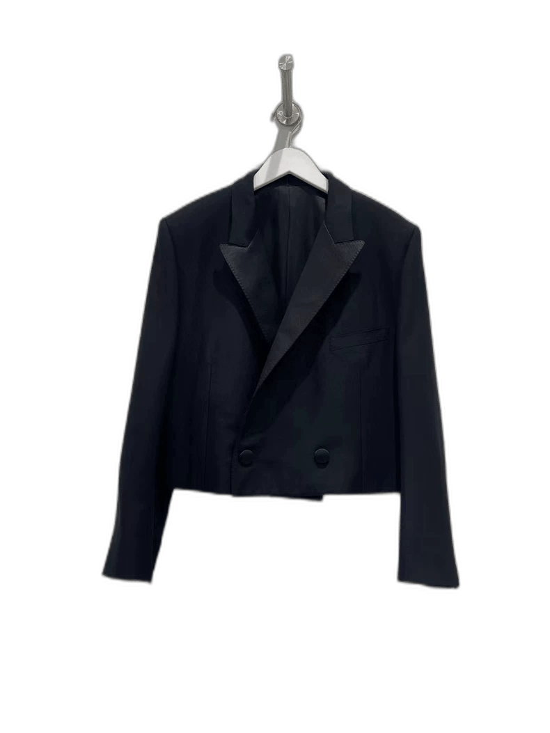 Celine Celine Short Satin Black Suit Jacket Size US M / EU 48-50 / 2 - 1 Thumbnail