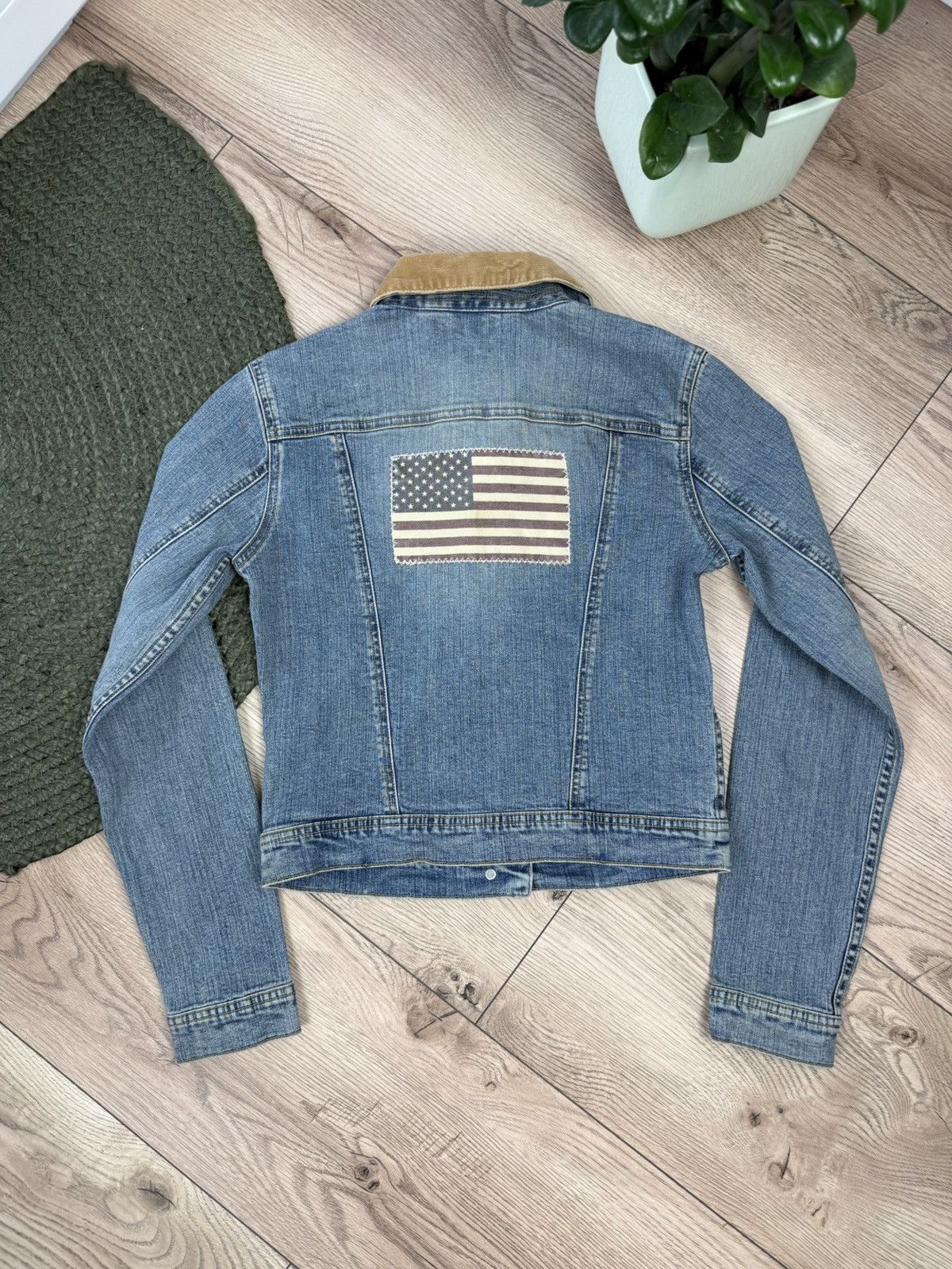 Polo Ralph Lauren × Vintage Vintage Polo Ralph Lauren USA Flag Limited Denim Jacket Size S / US 4 / IT 40 - 1 Thumbnail