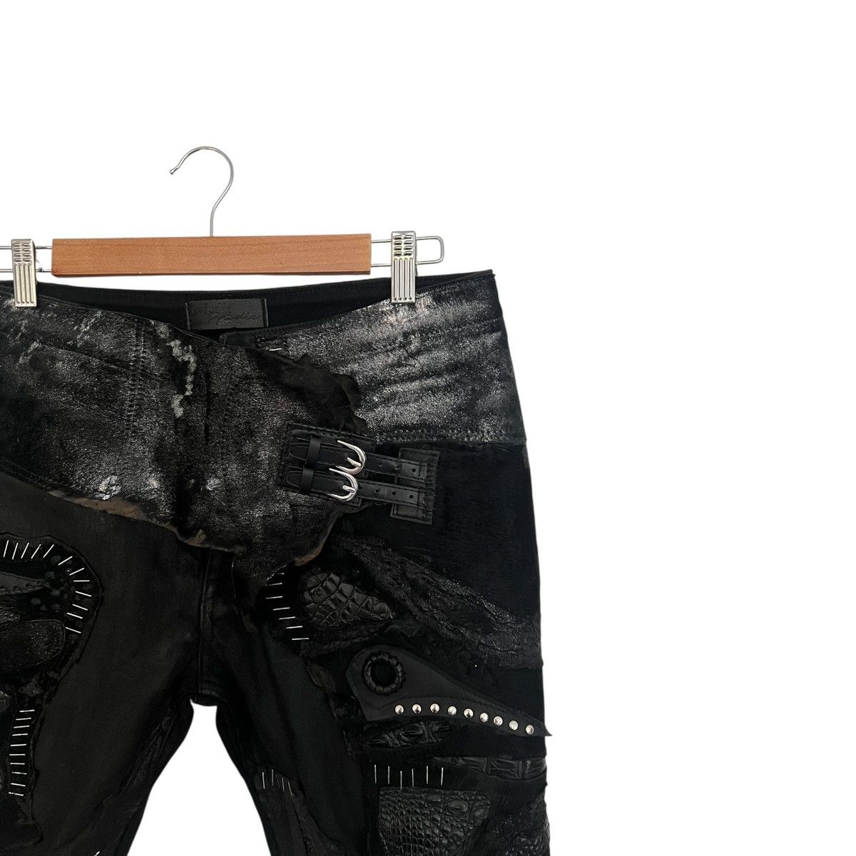 Japanese Brand 1vfudie multi leather staple pants Size US 30 / EU 46 - 2 Thumbnail
