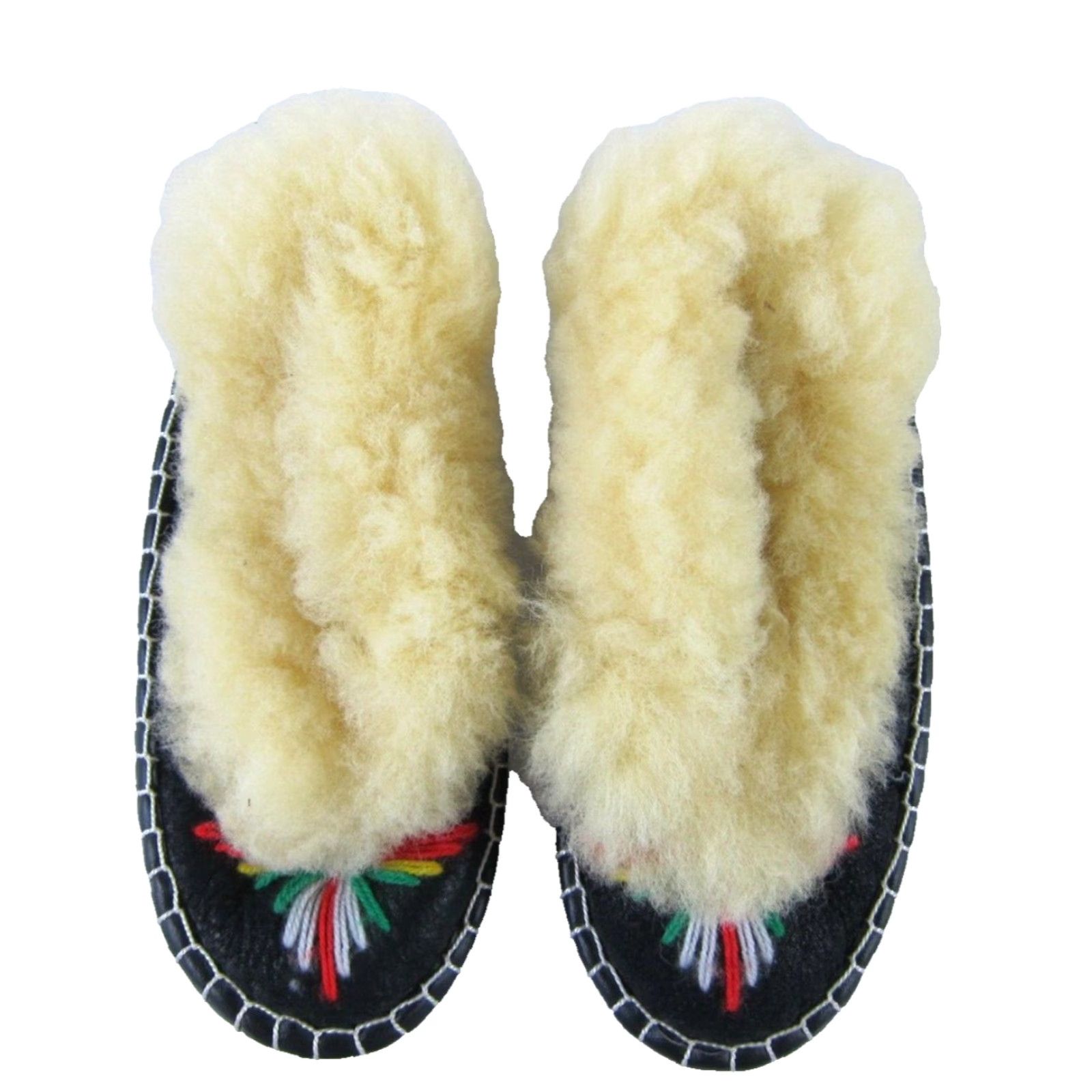 Vintage VINTAGE Handmade Black Leather Real Fur Lined Moccasin Shoe Women 6 Size 28" / US 6 / IT 42 - 5 Thumbnail