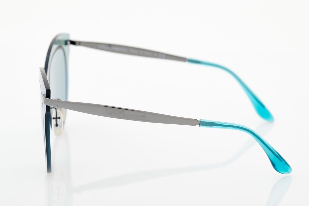 Dolce & Gabbana Dolce & Gabbana DG 2172 04/C2 Mirror Azure Sunglasses Size ONE SIZE - 3 Thumbnail