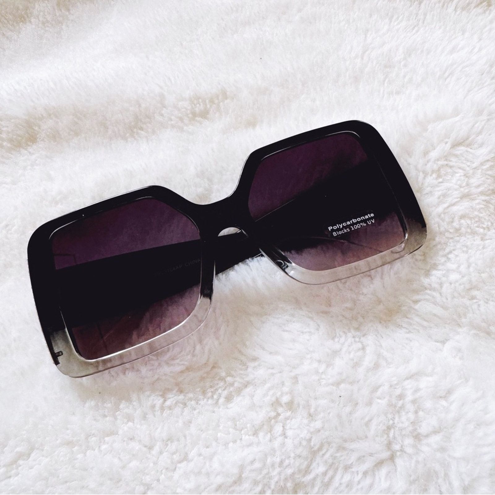 Other Junia Clear Black Oversized Sunglasses Size ONE SIZE - 2 Thumbnail