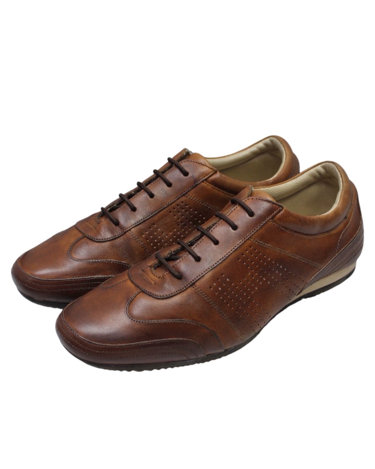 Japanese Brand × Vintage 2000S HAWKINS SPORT BROWN LEATHER CASUAL SNEAKERS Size US 8 / EU 41 - 2 Thumbnail