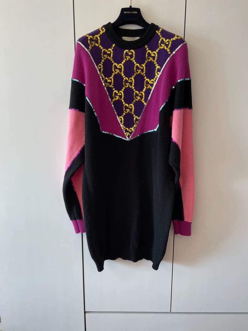 Gucci vibrant gucci knit dress with sequins-dmc Size M / US 6-8 / IT 42-44 - 1 Thumbnail