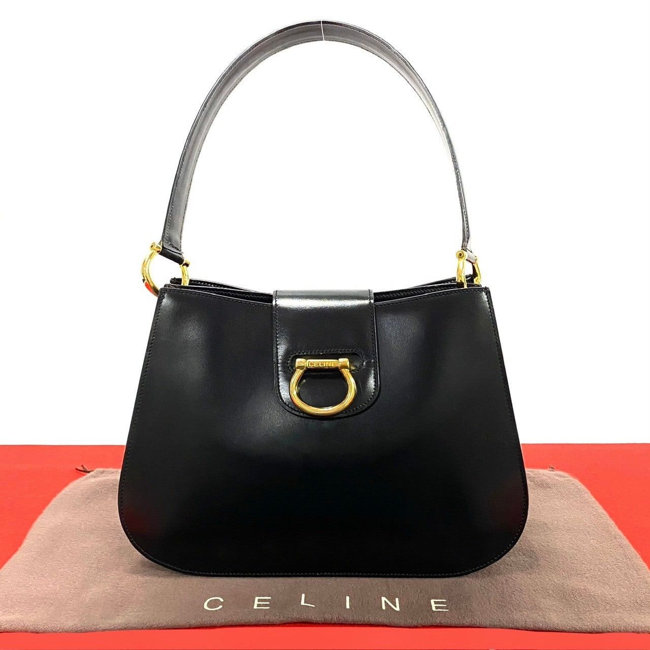 Celine Celine Shoulder Bag Black Leather Size ONE SIZE - 1 Thumbnail