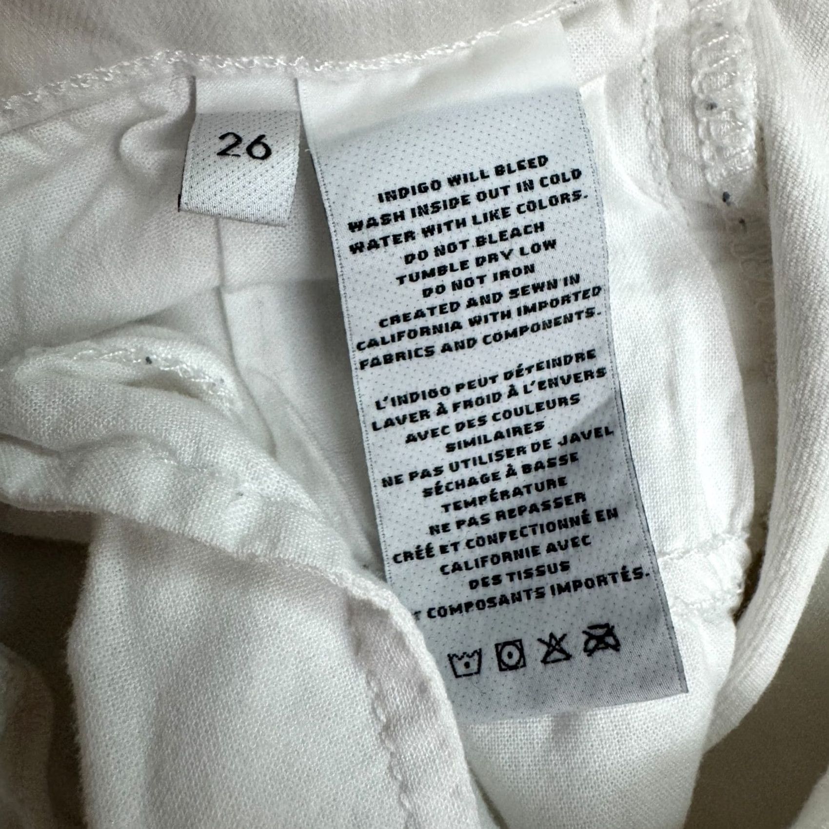 J Brand J Brand Suvi Mid Rise Utility Pant Jeans Womens 26 White Ankle Snap Stretch Size 26" / US 2 / IT 38 - 7 Thumbnail
