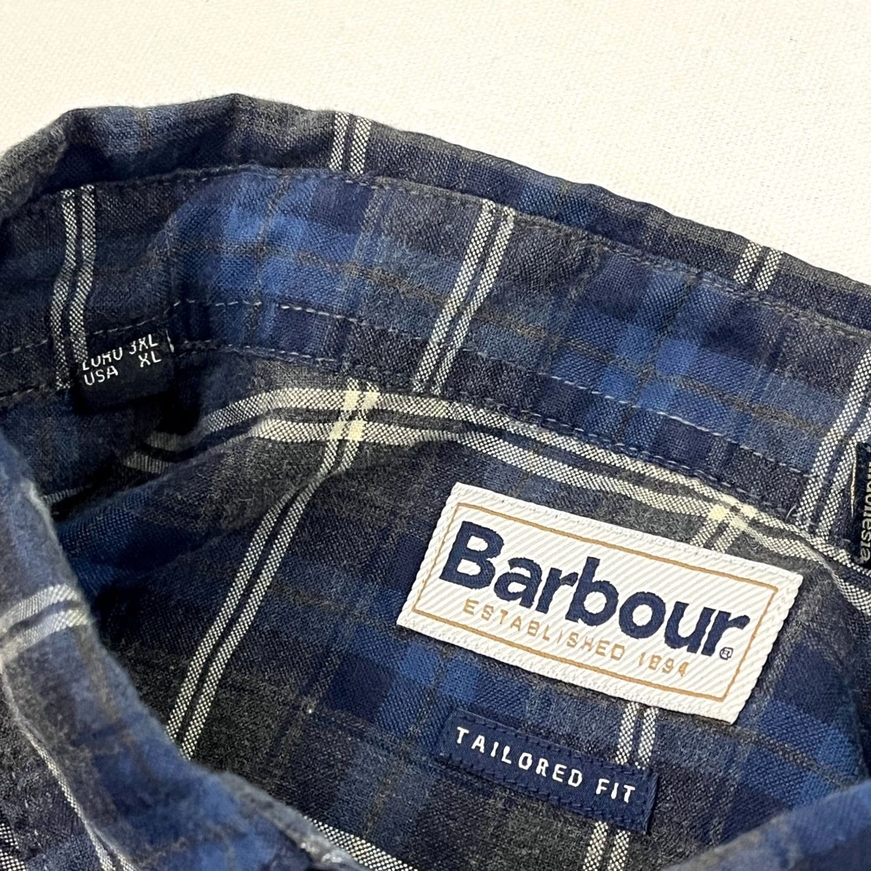 Barbour Barbour Endsleigh Shirt Mens XL Blue Highland Check Button-Down Flannel Casual Vintage: No Size US XL / EU 56 / 4 - 6 Thumbnail