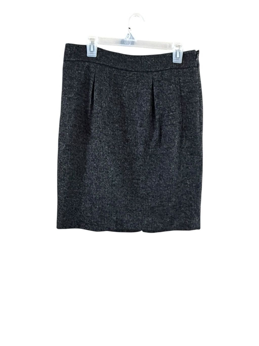 Ann Taylor Women's Ann Taylor Gray & Black Herringbone Skirt Size 12 Size 34" / US 12 / IT 48 - 2 Thumbnail