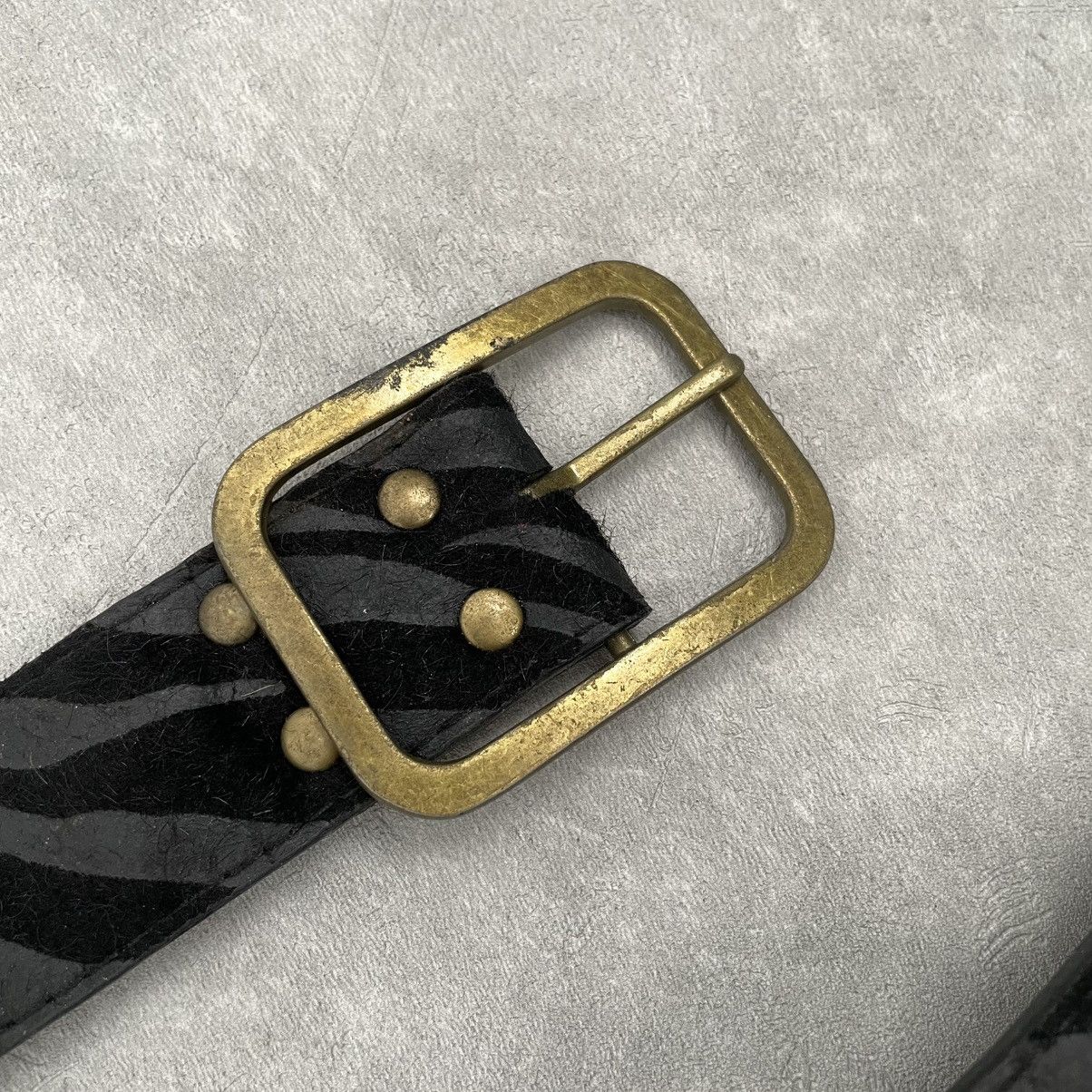 If Six Was Nine Zebra pattern belt vintage y2k styled Size ONE SIZE - 3 Thumbnail