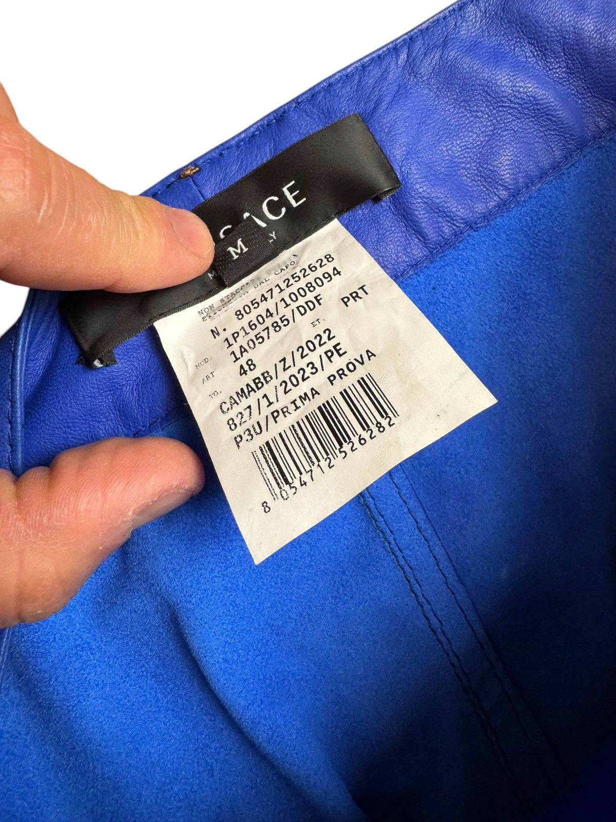 Versace Versace Leather Cargo Pants - Electric Blue Size US 33 - 7 Thumbnail